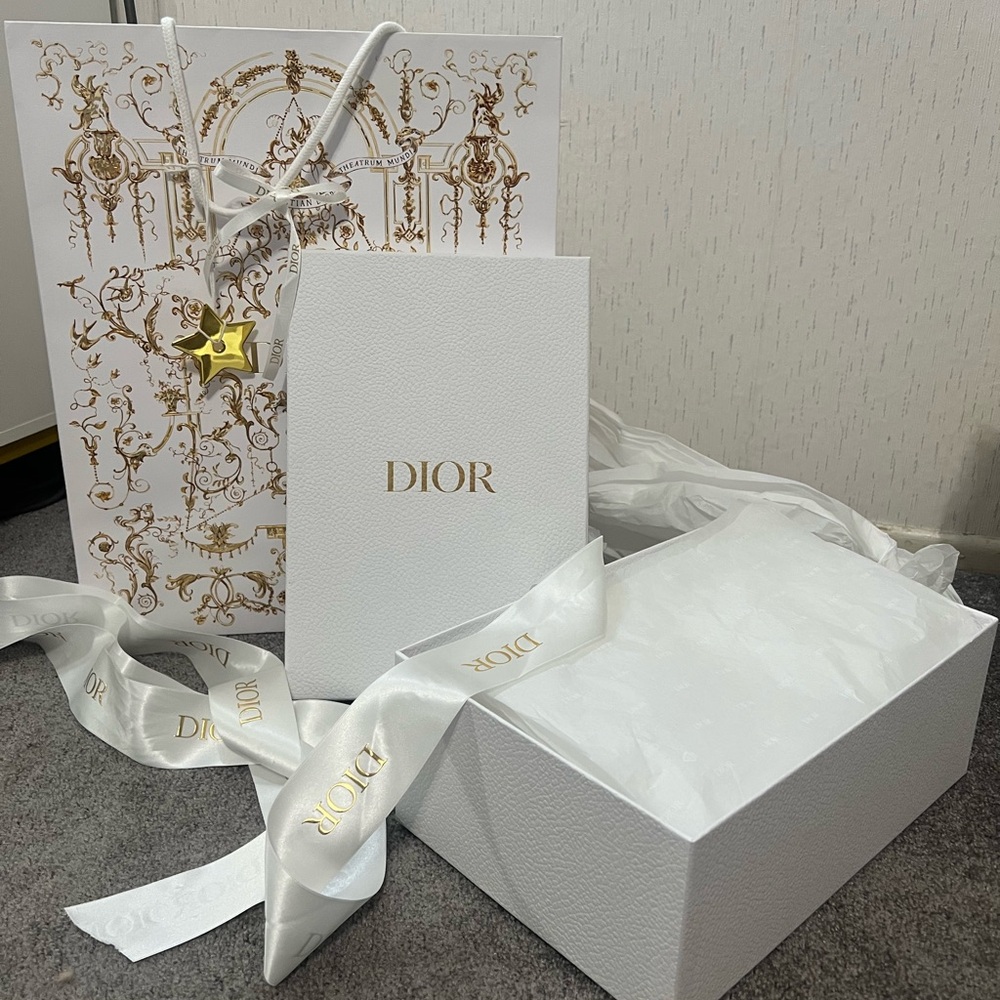 Dior Shoe Box and Large Shopping Bag